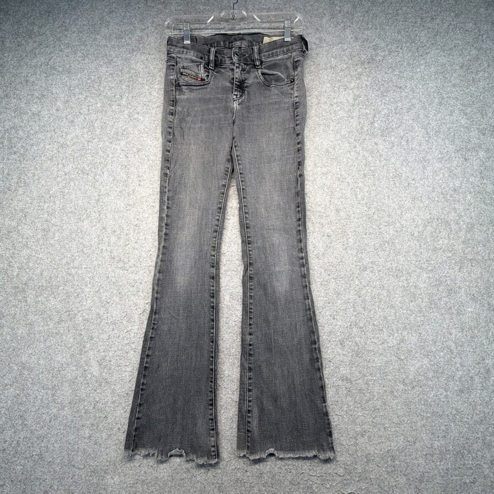 Vintage Diesel Y2K Faded Wash Distressed Bootcut Flared Jeans Womens 26x31